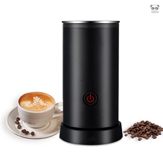 不鏽鋼奶泡機 600W 額定功率 2檔位 4合1全功能240ml電動冷熱打奶家用牛奶加熱起泡器奶泡機 電動自動咖啡器 黑