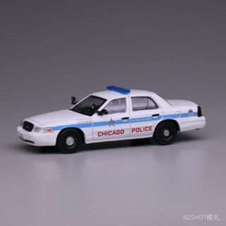 [925HOT]596 Model 1:64 福特 皇冠白藍色 CV 維多利亞 閤金汽車模型閤金壓鑄模型diecast