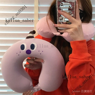 新品熱銷 免運🎀ins可愛卡通乳酪u型枕記憶棉可拆洗午睡枕情侶款旅行便攜護頸枕頭
