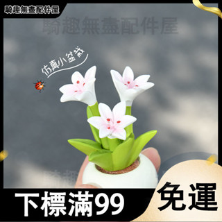 臺灣出貨 模擬治癒植物花盆汽車擺件創意可愛解壓盆栽車內裝飾2025女神新款 汽車掛件 創意 汽車擺件 車載手辦