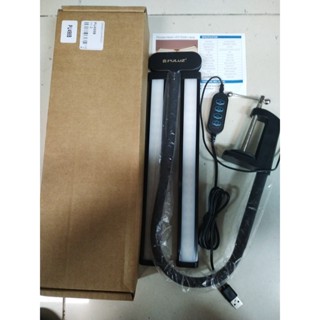 PULUZ PU498B 雙頭夾式桌面補光燈 3000K-6500K雙色溫 10級亮度可調 可靈活調整照明角度 USB