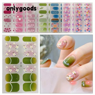 ONLYGOODS 美甲貼紙、指甲油包裹防水法式美甲貼花,易於去除,不會損壞指甲美甲凝膠美甲貼紙套裝美甲