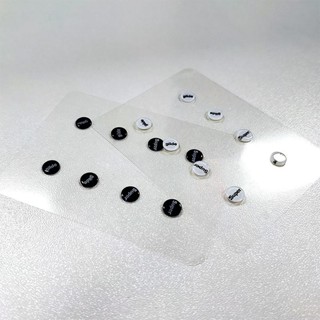AN.MART 1 件裝玻璃滑鼠溜冰鞋 DIY 通用圓點鼠標腳墊貼紙適用於遊戲滑鼠防滑墊 AM