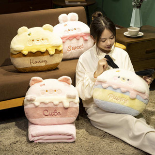 暖手枕 暖手抱枕 貓爪暖手寶 暖手 暖手寶 抱枕被子兩用暖手抱枕珊瑚絨毯子二合一辦公室午睡枕頭車上靠枕墊