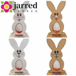 JARRED木製蛋架,模擬站立的兔子復活節彩蛋架,兔子形木製工藝品DIY兔子蛋架復活節派對