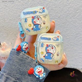 哆啦A夢 帶掛件 Airpods4代 3代 1/2代 藍芽無線耳機保護套Airpods pro/pro2 防摔耳機套