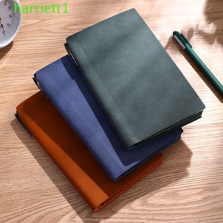 HARRIETT皮革日記,軟復古A6筆記本,經久耐用無滲色油墨羊皮簡單袖珍筆記本商務辦公室