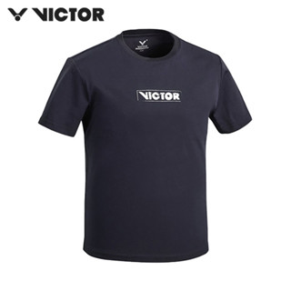 現貨 VICTOR韓國勝利羽毛球服男女印花100%純棉T恤運動短袖612