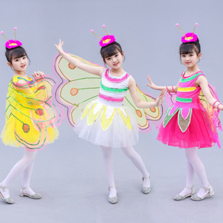 六一兒童蝴蝶表演服蟲兒飛表演服兒童動物紗裙翅膀舞蹈服裝兒童蝴蝶表演服兒童兒童飛行表演 whxye888.my202505