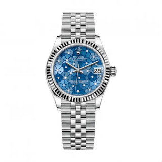 ROLEX勞力士手錶日誌型女表花朵鑲鑽黃金鋼帶機械錶M278274-0036