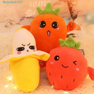 FISHSTICK水果毛絨玩具,創意15種音樂模式水果感應節拍器,可愛的互動遊戲關節音樂節奏毛絨公仔