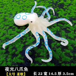桃園出貨兒童科敎模擬海洋動物動物模型魚大八爪魚章魚安康魚軟膠兒童玩具