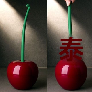 【臺灣發貨】櫻桃馬桶刷家用長柄軟毛馬桶刷日用百貨創意塑膠清潔刷廁所刷套裝