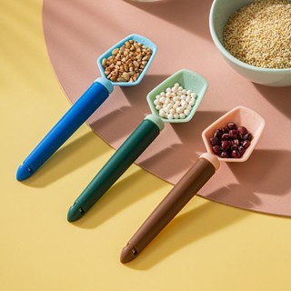 熱銷#廚房食品級量勺封口夾家用零食奶粉麥片咖啡袋裝磁吸冰箱貼密封夾cj05