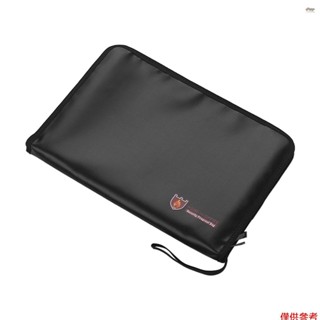 全新防火防水安全文件袋 A4 尺寸可擴充套件檔案夾雙拉鍊 12 個口袋手風琴檔案管理器,適用於現金護照照片珠寶合法檔案檔案