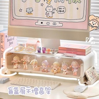 [現貨 速髮][限時免運]桌麵顯示器增高架 盲盒手辦 收納架 展示架 透明置物架 書桌辦公室 [24小時出貨]