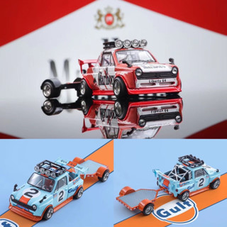 現貨速髮# 模型玩具 閤金小車 汽車模型 Liberty64 1:64 本田 爆改寬體 小皮拖車 模擬閤金汽車模型
