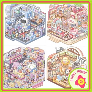SIMNO 3D貼紙牛奶新款裝飾貼紙3D風景貼紙粘屋風景收納