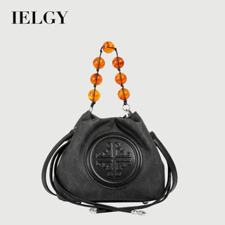IELGY 女士珍珠手提水桶包 簡約單肩斜揹包