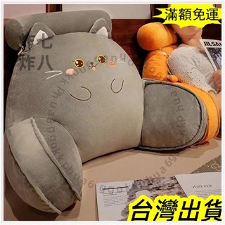 🚚臺灣發貨+統編🚚限時下殺 冰豆豆抱枕 靠枕床頭靠墊沙發宿捨軟包大靠背床上辦公室可愛枕頭護腰靠枕孩子抱枕 抱枕