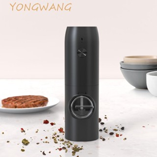 YONGWANG香料研磨器,粗細可調省力省力電動鹽胡椒研磨機,可充電式手持式自動胡椒磨餐廳