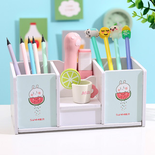 新品#ins風筆筒簡約可愛兒童高中辦公桌學生多功能創意桌麵收納盒男孩4wu