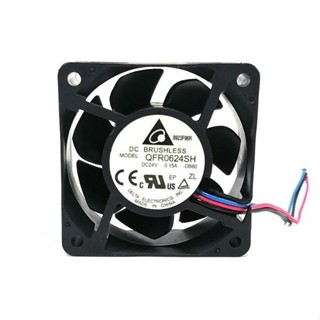 臺達DELTA QFR0624SH 24V 0.15A 6025 3綫伺服器 變頻器 散熱風扇