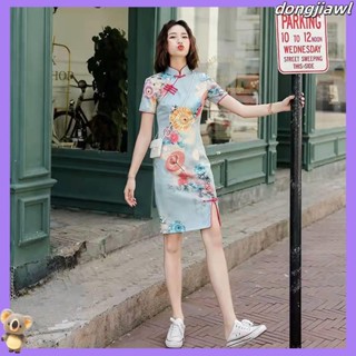 短旗袍系列蘇州中國風 旗袍 禮服 2023新年輕款少女改良式旗袍 小清新日常短版尾牙聚會 婚宴禮服