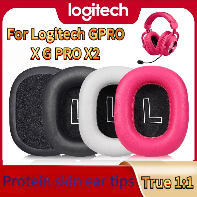 ToKer 新耳機墊適用於羅技 GPRO X G PRO X2 替換耳墊耳機耳罩網布記憶罩海綿蛋白皮
