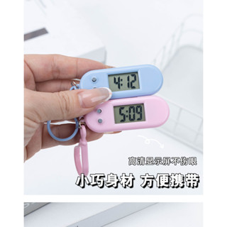 2025新款手錶馬卡龍學生考試橢圓小掛錶創意糖果色靜音考試數字電子表護士懷錶