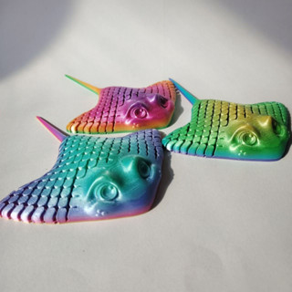 3D列印 玩具爆款 解壓魔鬼魚 創意新款 模擬動物模型