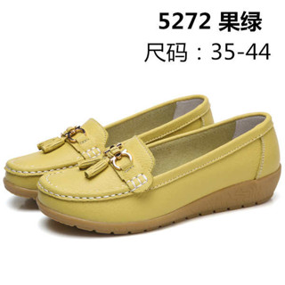 羊皮鞋 懶人鞋 泰國懶人鞋 春夏季休閒鞋真皮中老年媽媽鞋小白鞋單鞋豆豆鞋防滑軟底大尺碼女鞋