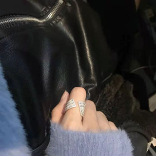 小眾設計網紅開口戒指女鍍銀禮物百搭個性建築指環 小眾設計個性 女士氣質百搭 韓版潮流時尚造型飾品