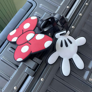 行李牌 行李吊牌 卡通蝴蝶結旅行登機牌迪士尼行李牌手掌掛牌旅遊託運箱標識牌吊飾