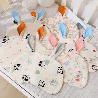 bingo kids❤縐布雲片枕 純棉嬰兒枕 寶寶夾棉花彩色長耳朵雲片枕 新生兒0高度枕頭