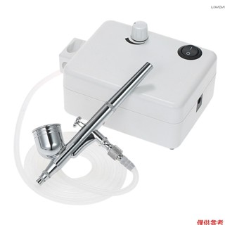 多用途噴槍迷你空氣壓縮機套裝重力送氣刷套件藝術繪畫紋身美甲工藝蛋糕噴霧模型氣刷美甲工具