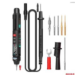 ANENG A3008 筆式萬用表 6000 計數數字萬用表測試儀帶 LCD 顯示屏背光手電筒 NCV 自動關閉 Vol