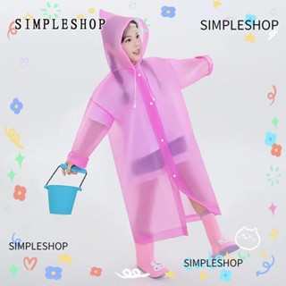 SIMPLESHOP 兒童雨衣,全身非一次性雨衣,高品質防水方便 EVA 雨具戶外