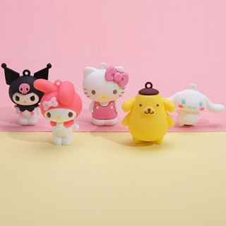 5 款 5 釐米三麗鷗卡哇伊 Kuromi 娃娃 Hello Kitty 鑰匙扣卡通動漫 My Melody 汽車鑰匙扣