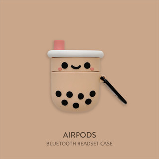 可愛珍珠奶茶Airpods4保護套Pro2蘋果藍牙耳機軟殼