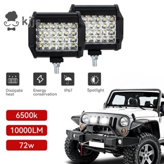 汽車 12V 24V 頭燈 72W 燈條工作燈聚光燈 4 英寸 LED 燈條霧燈適用於卡車拖拉機船 SUV ATV