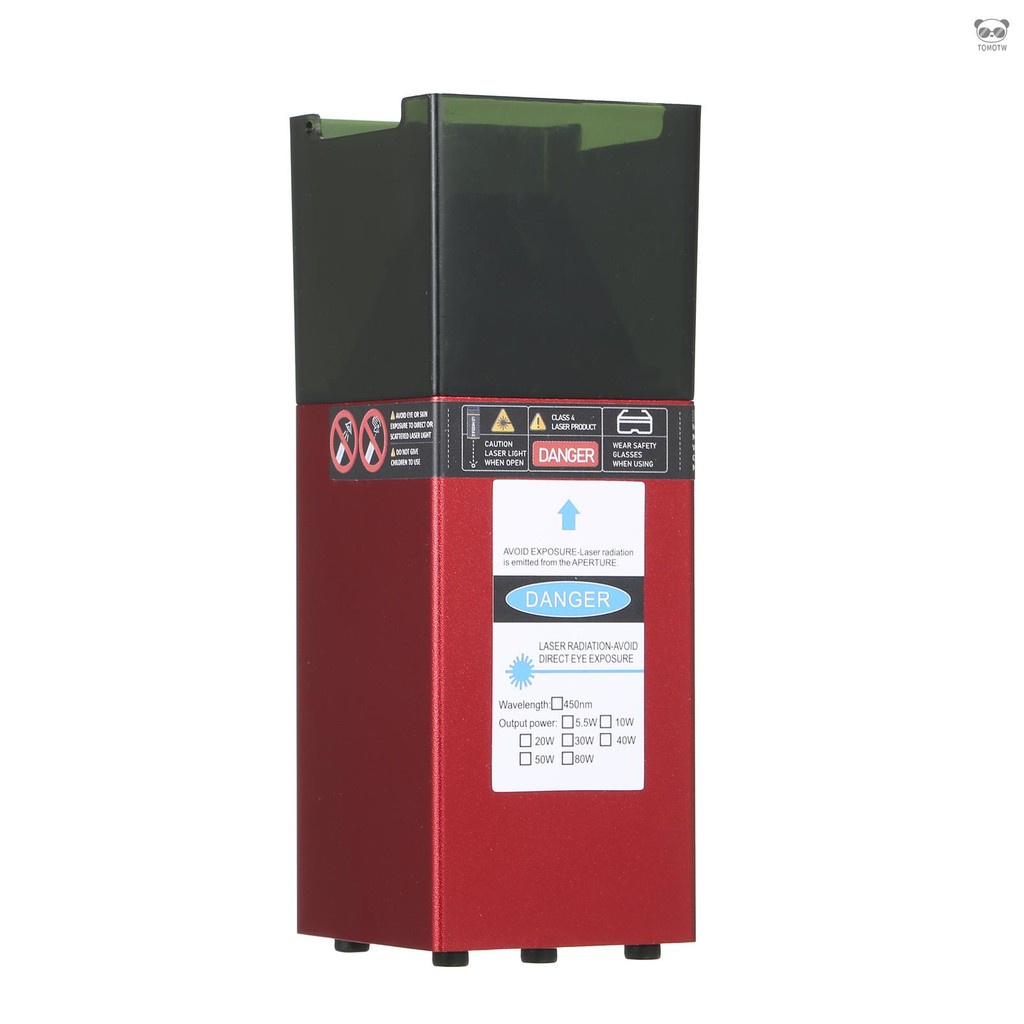 雕刻機配件 鋁合金雷射頭模組 紅色 450nm 80W（固定焦距）
