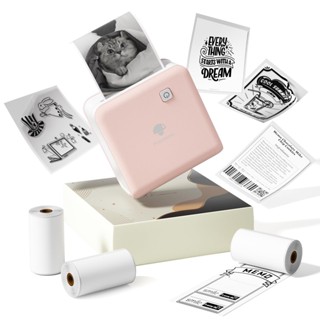 Phomemo M02 Pro 300DPI 迷你印表機、行動印表機、熱感印表機、3 捲貼紙、相容智慧型手機、相片列印、