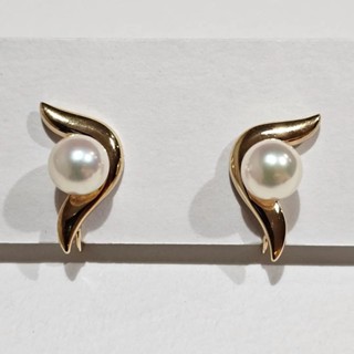 Mikimoto 耳環 珍珠 18k yg 金色 黃色 mercari 日本直送 二手