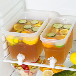 夏天冰水涼水桶冷水壺帶龍頭冰箱家用大容量水果茶壺可樂桶