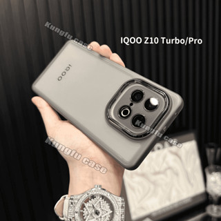 IQOO Z10 Z9 Turbo Pro iQOOZ10Turbo Z9X 5G 方形透明手機殼時尚情侶軟質防震相機鏡