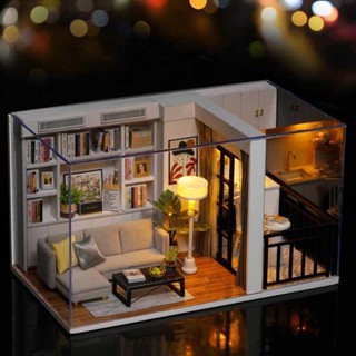 【臺灣發貨】diy小屋手工製作3d立體拼圖小房子拼裝別墅模型玩具生日禮物女孩