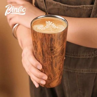 飲料杯 咖啡隨行杯 Bincoo不鏽鋼咖啡杯便攜式隨行杯子顏值女美式復古級保溫杯