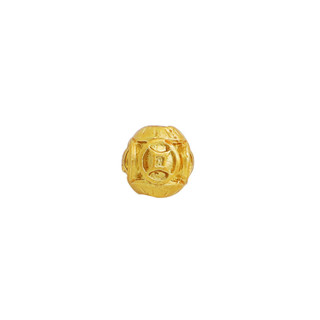 宏雲Hongyun-xs--沙金包金保色刻面銅錢隔珠金錢串珠手鏈轉運散珠資料diy飾品配件