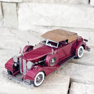 實惠-狂模 1934年帕卡德老爺車 DIY拚裝模型3D免膠立體金屬拚圖玩具